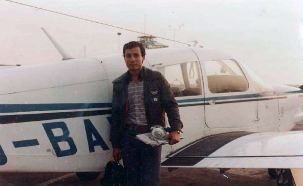 Surinder Arora as a young pilot