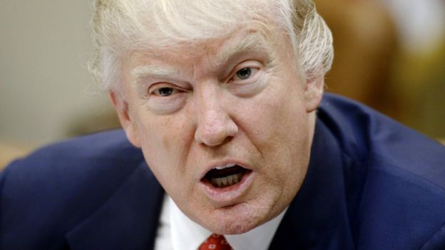 US President Donald Trump discusses the federal budget in the Roosevelt Room of the White House