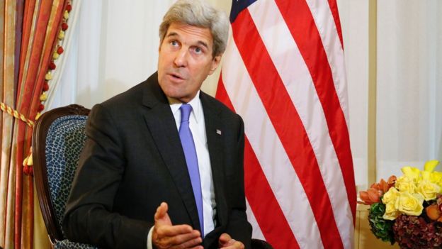 US Secretary of State John Kerry in New York on 19 September