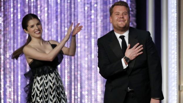 James Corden and Anna Kendrick at Hollywood Film Awards