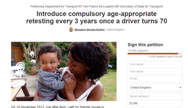 Change.org petition