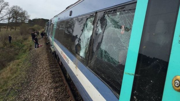 Train/tractor crash Roudham