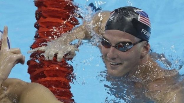 James Feigen during a swimming training session prior to the 2016 Summer Olympics in Rio de Janeiro, Brazil, Tuesday, Aug. 2, 2016.