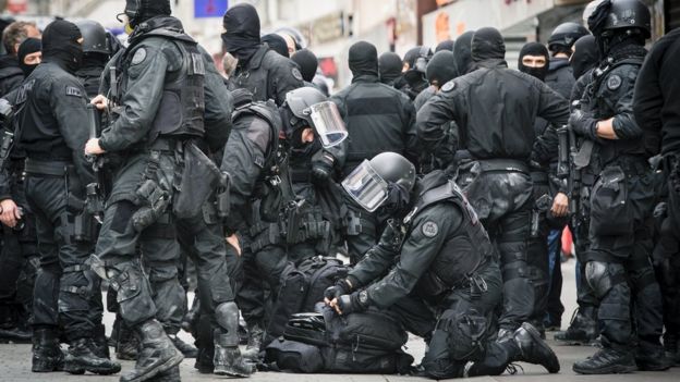 Police involved in Wednesday's raid in the suburb of Saint Denis