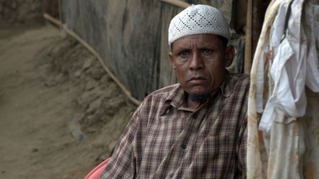 A Rohingya man in Bangladesh