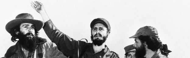 Fidel Castro (centre) and members of his leftist guerrilla movement in Havana. Photo: January 1959