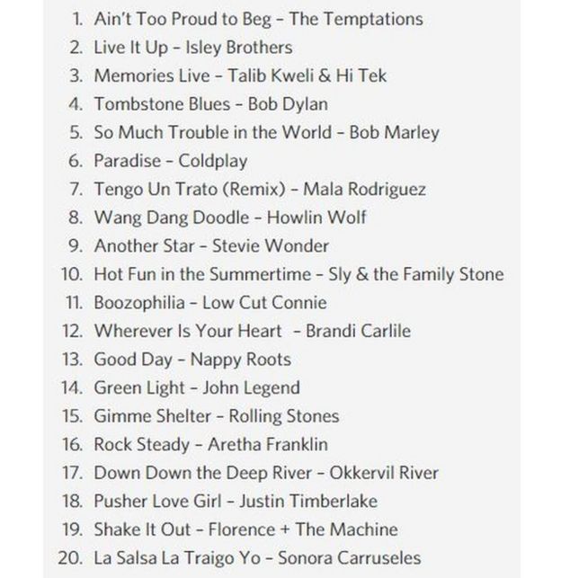 The White House shared this summer playlist by the president in August 2015