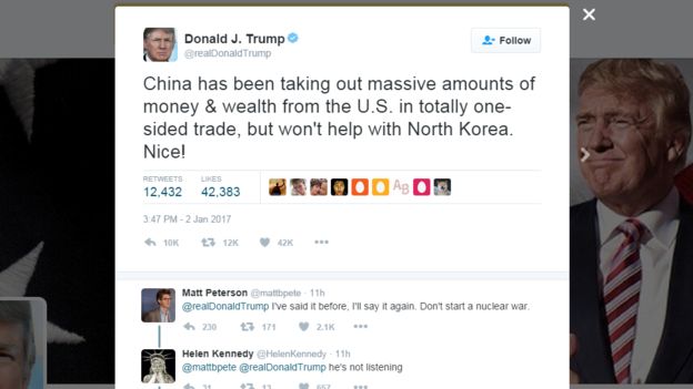 Lời Twitter của ông Trump nhạo Trung Quốc 'Hay nhỉ!'