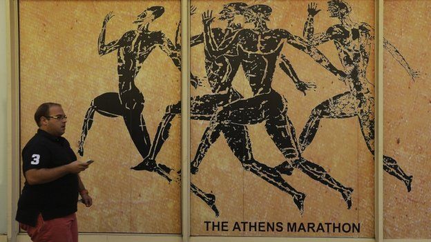 Marathon poster in Athens
