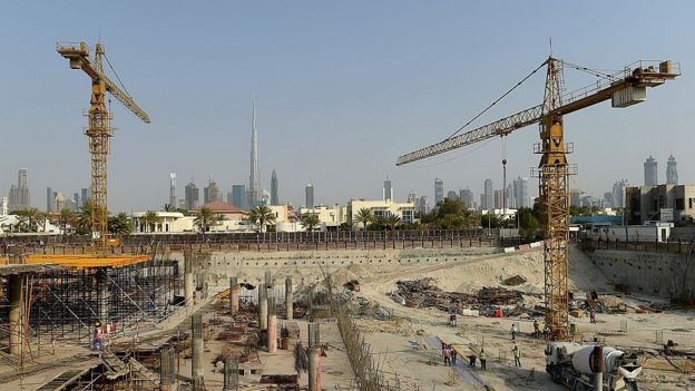 Una construcción en Dubái