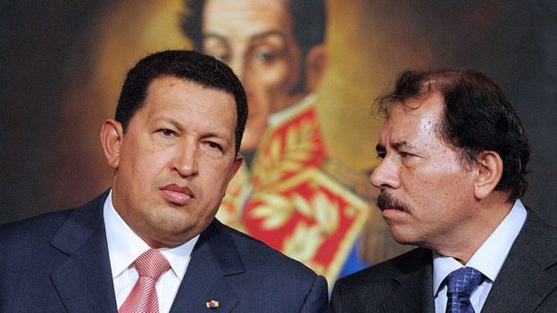 Hugo Chávez y Daniel Ortega