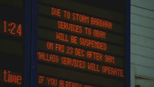 Scotrail sign at Queen Street station in Glasgow