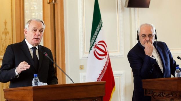 وزرای خارجه ایران و فرانسه در کنفرانس خبری امروز در تهران