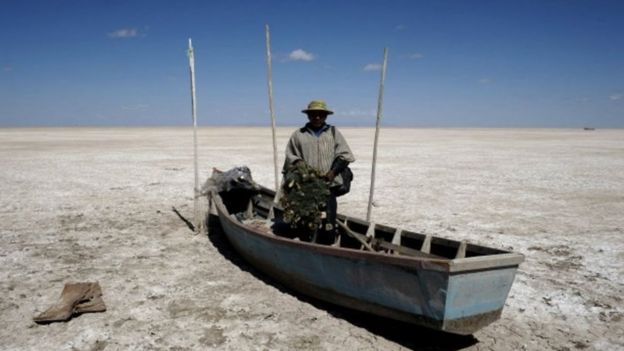 Lago Poopó seco