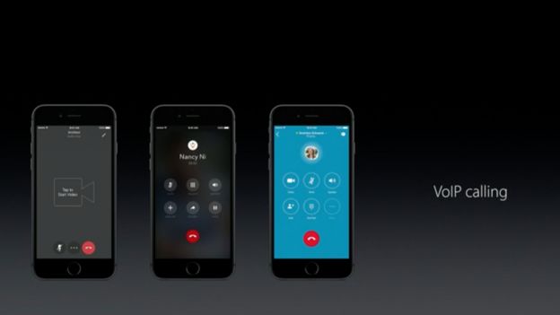 Siri was also shown to integrate with voice apps, including Skype