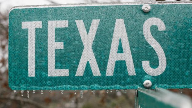 Texas road sign