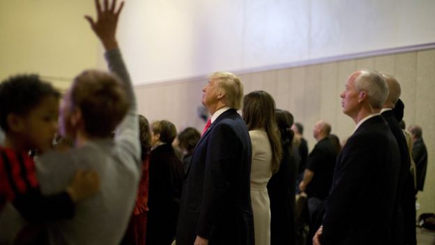 Donald Trump at a church