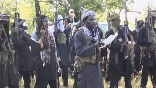 Boko Haram fighters in video released on Wednesday 7 October 2015