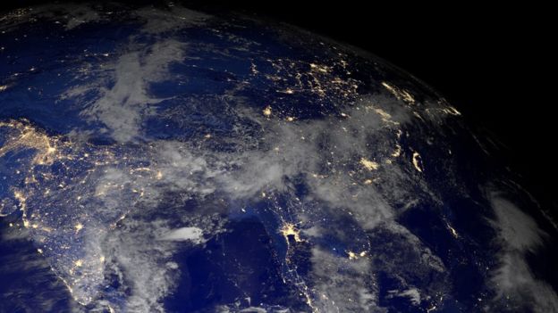 Asia as seen from space.