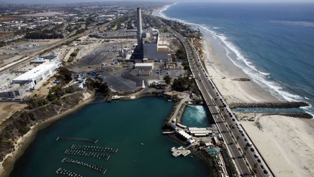 Vista desde el aire de planta de Carlsbad, en San Diego