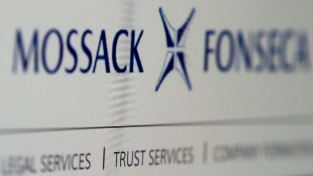 A photo of the website of the Mossack Fonseca law firm