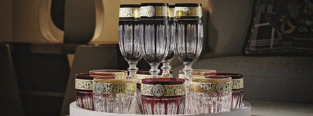 Versace wine goblets