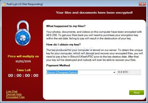 Captura de pantalla de PadCrypt