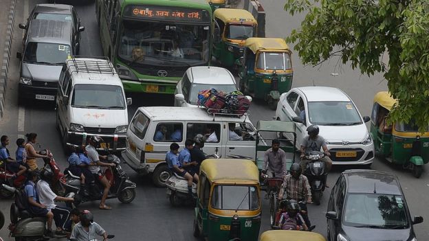 Traffic in Delhi