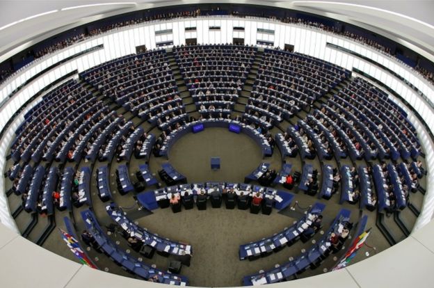 Members of the European Parliament take part in a voting session at the European Parliament in Strasbourg, France, 25 October 2016