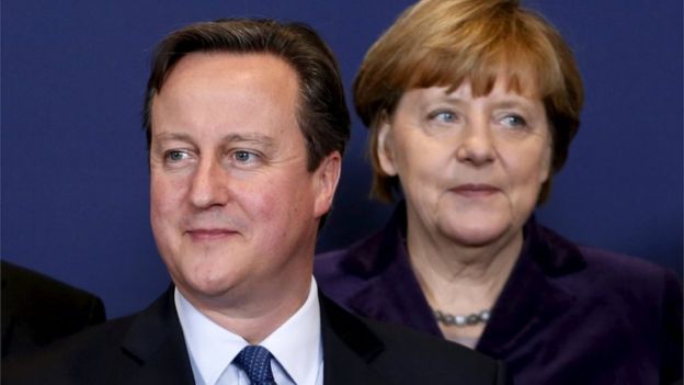 David Cameron and Angela Merkel