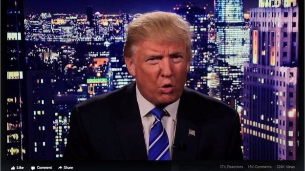 Captura del video de disculpas de Trump.