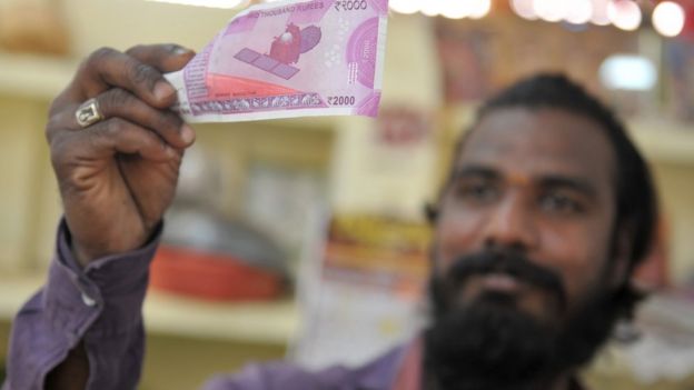 The new 2,000 rupee note