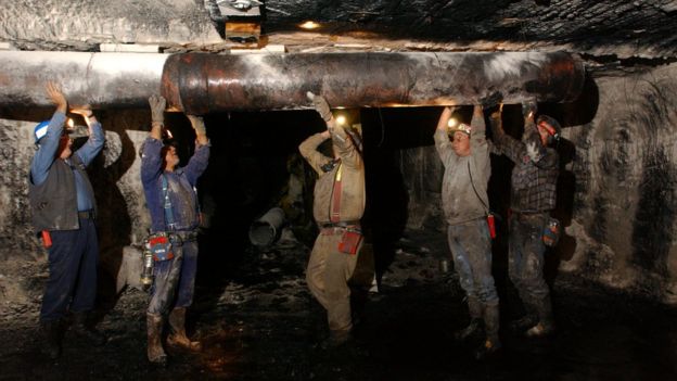 Coal miners in Pennsylvania