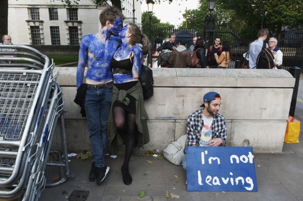 Manifestantes contra Brexit