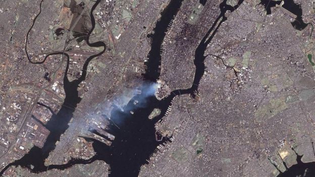 Imagem de Nova Iorque do satélite Landsat 7