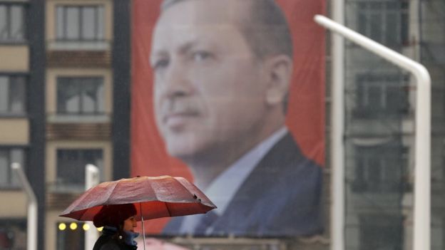 صورة لإردوغان في أحد شوارع اسطنبول