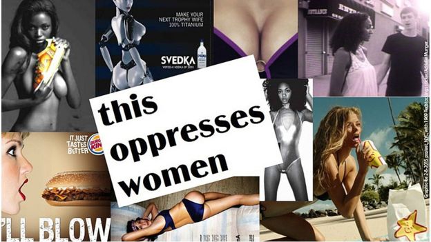 Grupos como National Women's Liberation (Liberacion Nacional de las Mujeres) denuncian los carteles que consideran sexistas y violentos