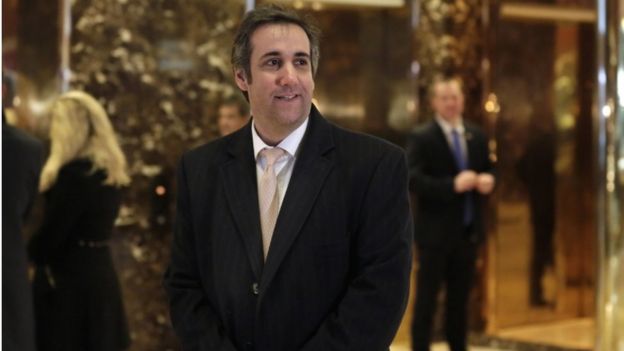 Michael Cohen, a lawyer for President-elect Donald Trump, arrives in Trump Tower in New York, 16 December 2016.