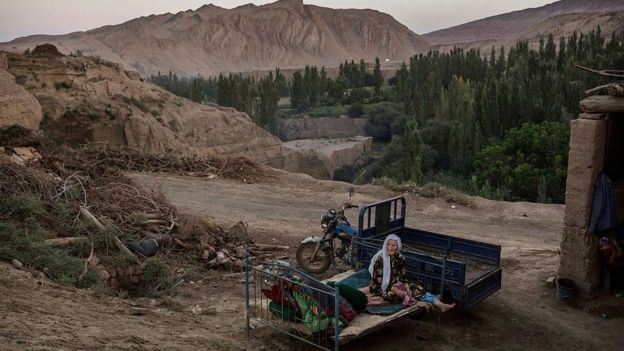 Mujer uigur en Xinjiang.