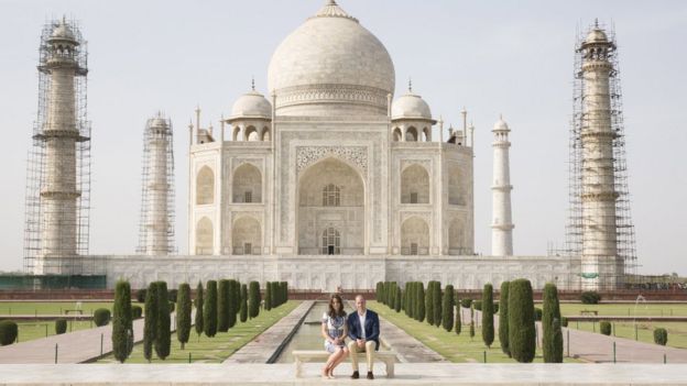 William and Kate at Taj Mahal