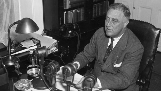 El expresidente estadounidense Franklin Roosevelt