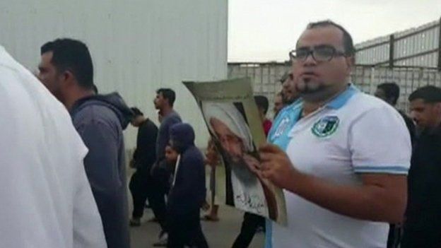 Protesters in the Qatif region