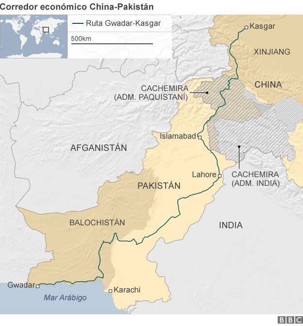 Mapa del corredor CECP