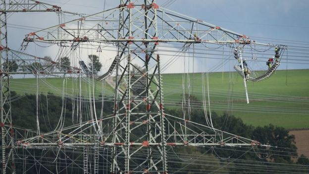 Electricity pylons