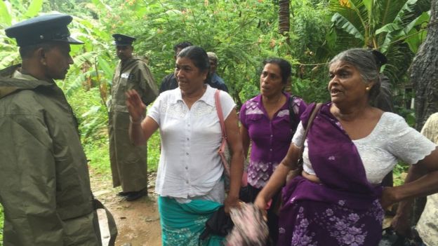 Prema Adikari (right) and her daughter (left) at Pallebage