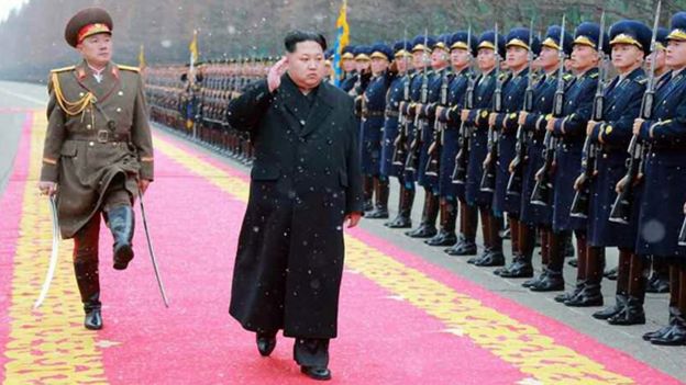 North Korean leader Kim Jong-un inspects troops