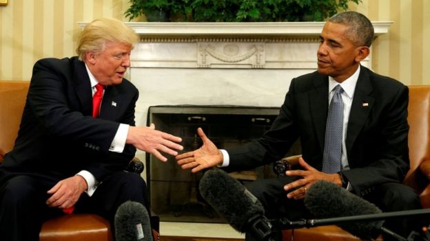 Donald Trump and Barack Obama at the White House in November