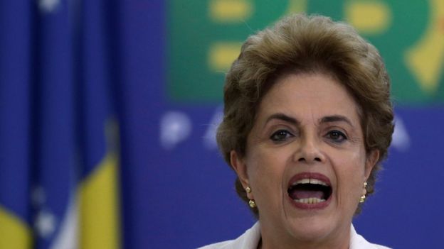 Dilma Rousseff in Brasilia (12 April 2016)