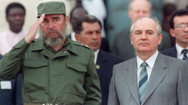 Fidel Castro con Gorbachov