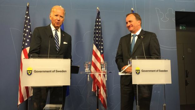 Biden with Swedish government